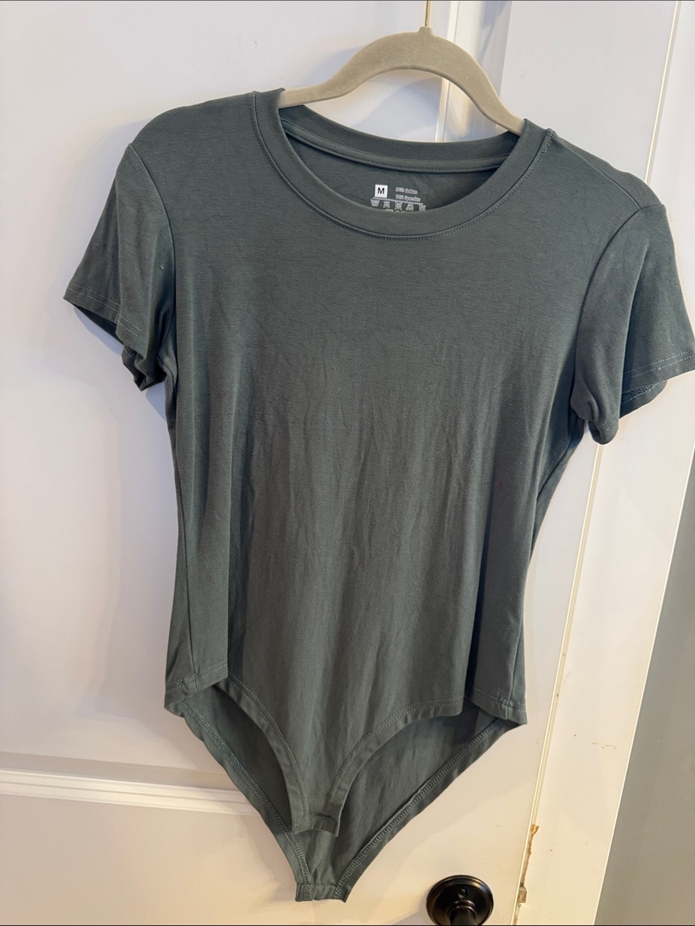 Women's Short-Sleeve Scoop Neck Bodysuit - Olive Green